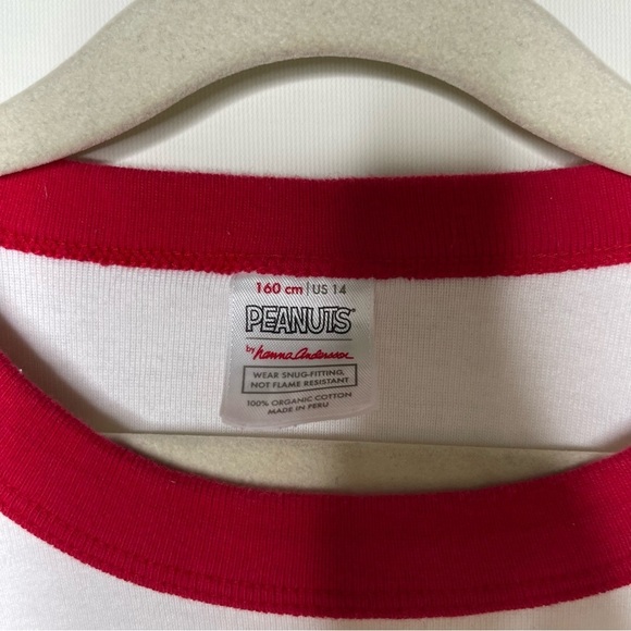 Hanna Andersson & Peanuts Snoopy pjs short sleeve top size 12 - Picture 2 of 2